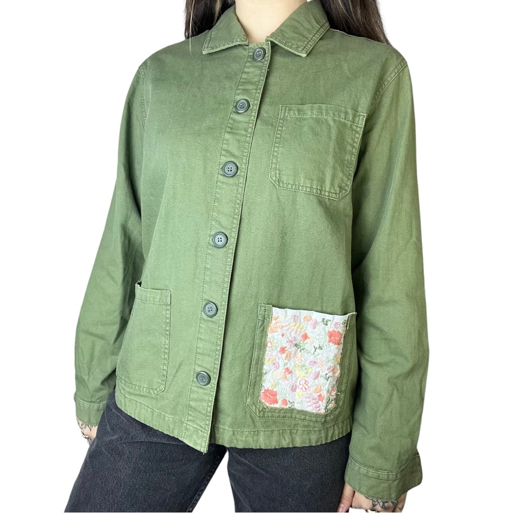 Hippie Laundry Green Button Up • Size Medium/Large 🌸🌿
